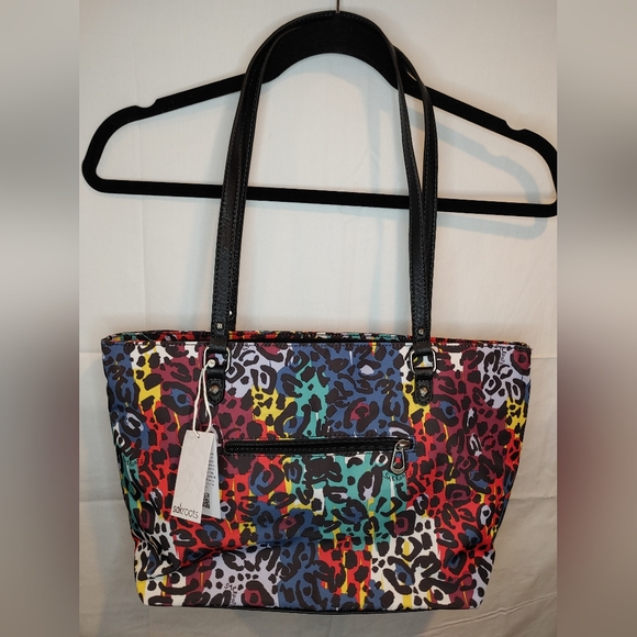 Sakroots Artist Circle Metro Tote Multi-Colored Leopard Style Print NWT - Picture 2 of 16